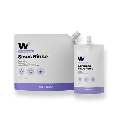 Wizard sinus rinse packaging with box and bottle on a white background