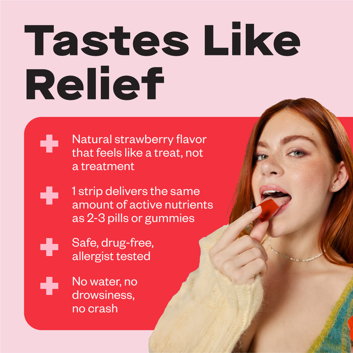 Multi-Benefit Probiotic Oral Strips - Strawberry - 30 pack