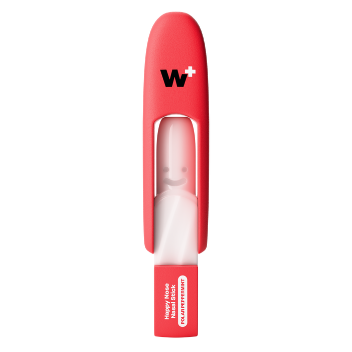 Red nasal inahler stick with Wizard logo on a white background