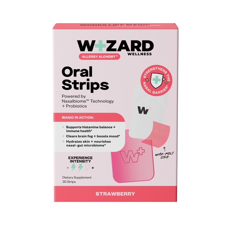 Box of Wizard Wellness Oral Strips on a white background